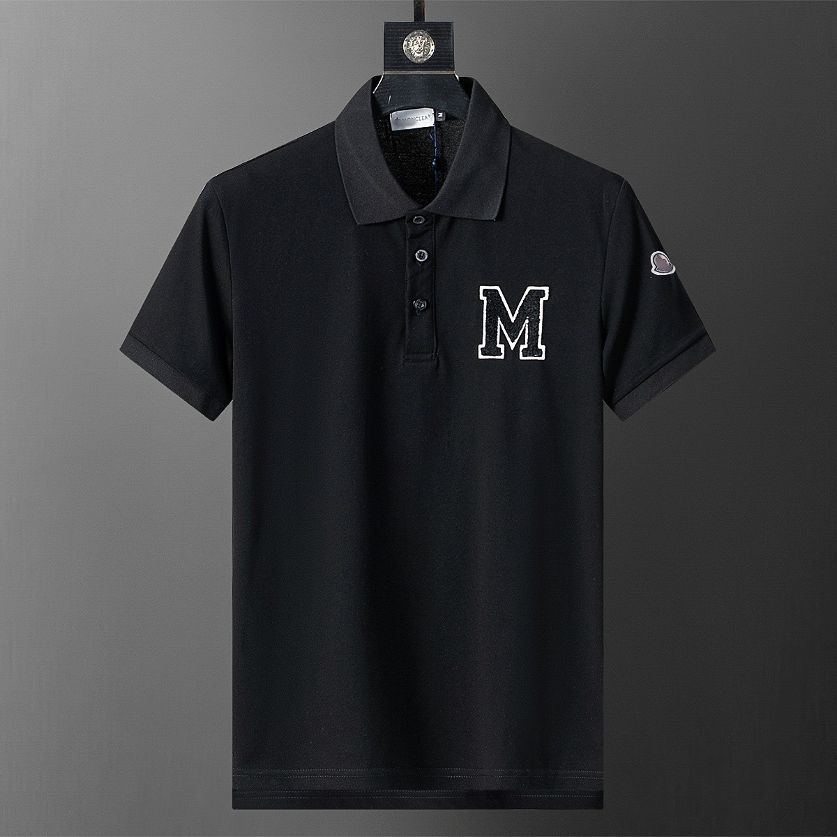 SS25 nueva estación europea de verano de alta calidad de hombre con solapa de algodón perla camisa polo de manga corta