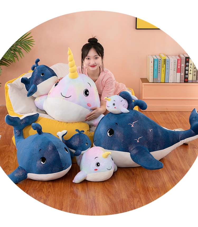 New Whale Pillow Plush Toy Large Whale Doll Children's Birthday Gift Decoration Company Annual Meeting Doll