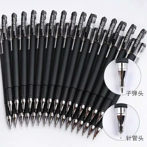 Gel Pen Black Frosted Signature Pen GP380 Business Stationery Student Exam Wholesale Carbon Pen 0.5mm Needle Tube