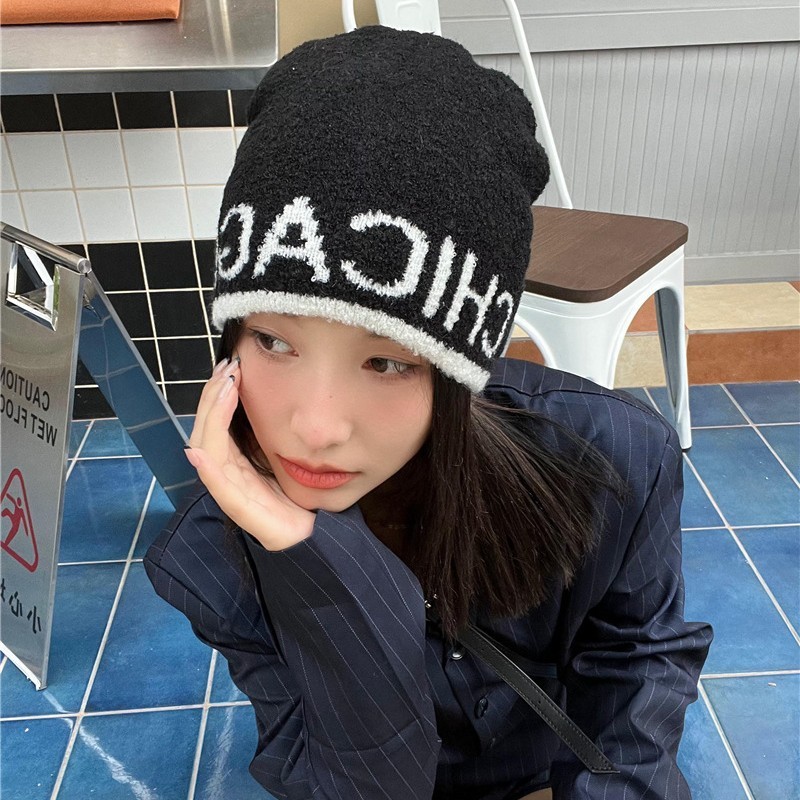针织帽子女秋冬保暖包头冷帽韩版百搭街头潮牌毛线帽凹造型显脸小|undefined
