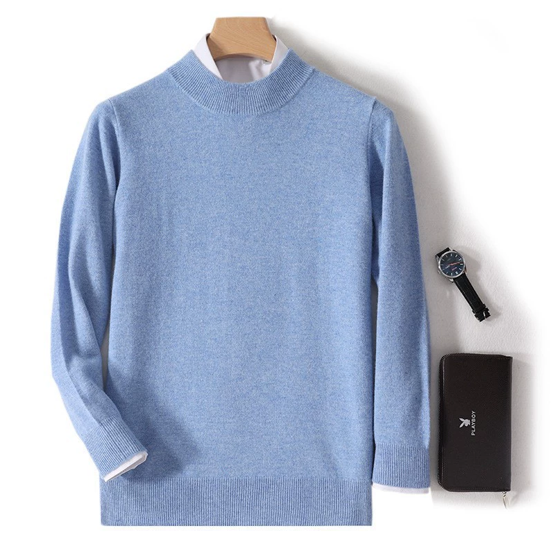 Demi-season woolen elite keep warm knitted sweater for leisure, plus size