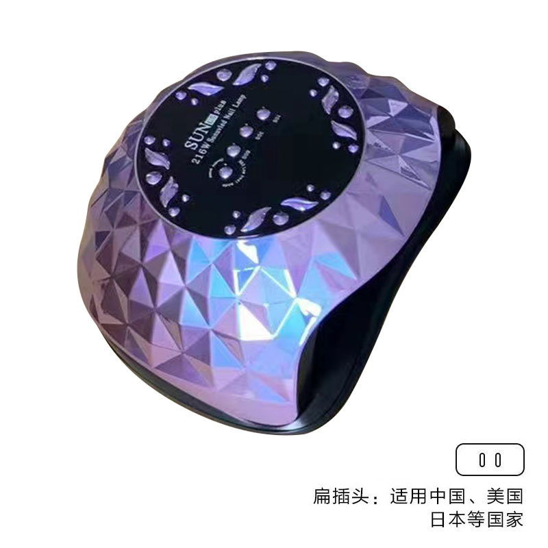 Lámpara de uñas de alta potencia Amazon de 216W, lámpara de fototerapia para uñas, secado rápido, lámpara de curado de gel para uñas de salón, lámpara de curado de esmalte de uñas, transfronteriza
