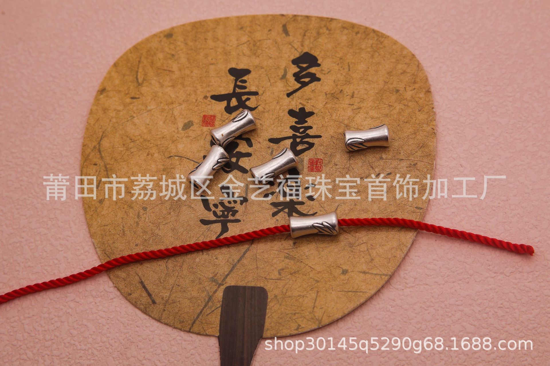 Pure Silver S999 Bamboo Joint Loose Beads with Through-Hole Design, Chinese Style Bamboo Leaf Spacer Beads, DIY Necklace Bracelet Jewelry Accessories, Beading Materials