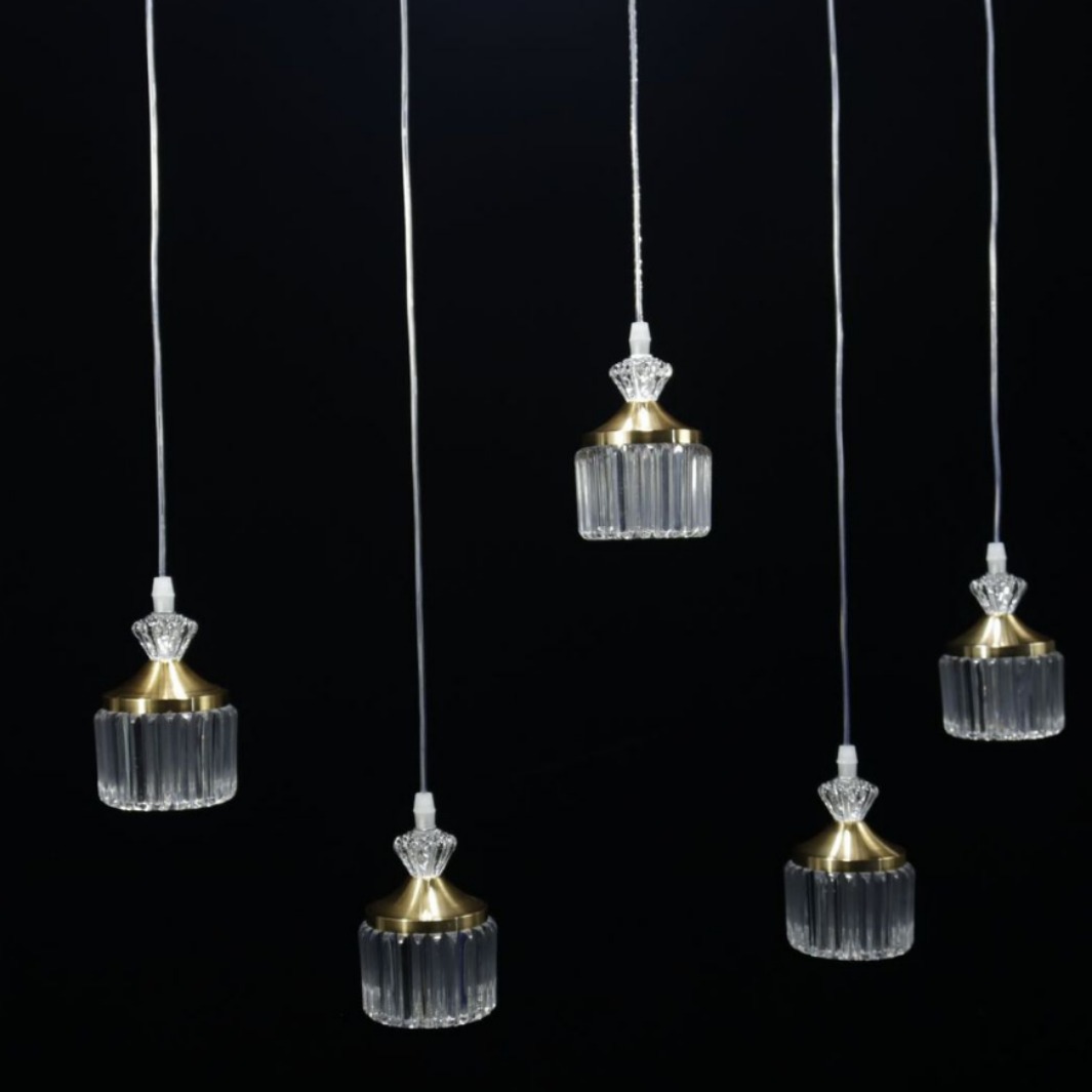 Cabecera de cama colgante pasillo bar morada cafetería bar lámpara de vidrio led luz cálida atmósfera lámpara led luz interior