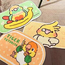 卡通可爱鹦鹉仿羊绒地毯浴室洗手间淋浴间地垫家用儿童防滑隔凉垫