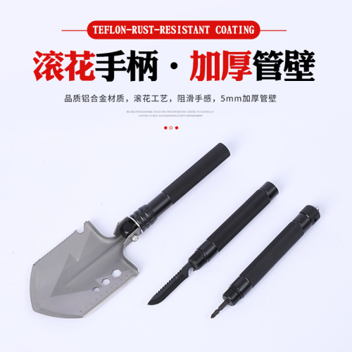 Wholesale Outdoor Military Shovel Folding Iron Spade Manganese Steel Car Mount Camping Knife Multi-functional Military Shovel