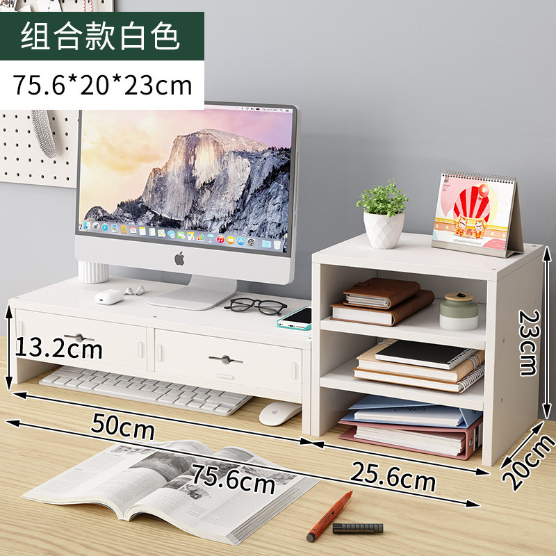 2단 칸막이 + 3단 흰색(서랍 2개)