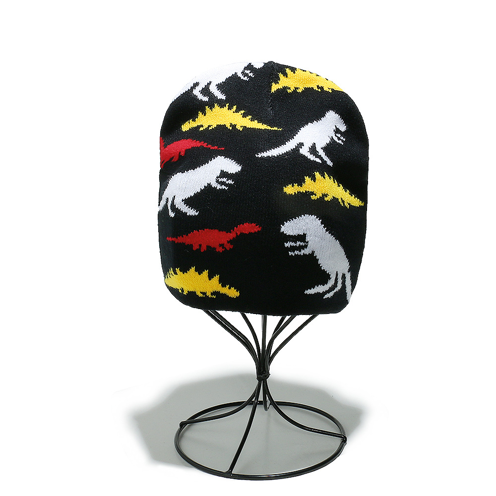 Eaveless Rim Women's Retro Printing Animal Eaveless Wool Cap