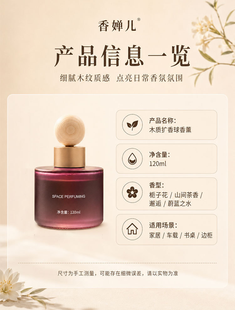 Car Air Freshener, Car Perfume, Planet-Shaped Wooden Stick, Light Fragrance, Liquid Fragrance, Home and Car Long-Lasting Scent