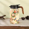 National trend of flowers and birds (wood grain handle)