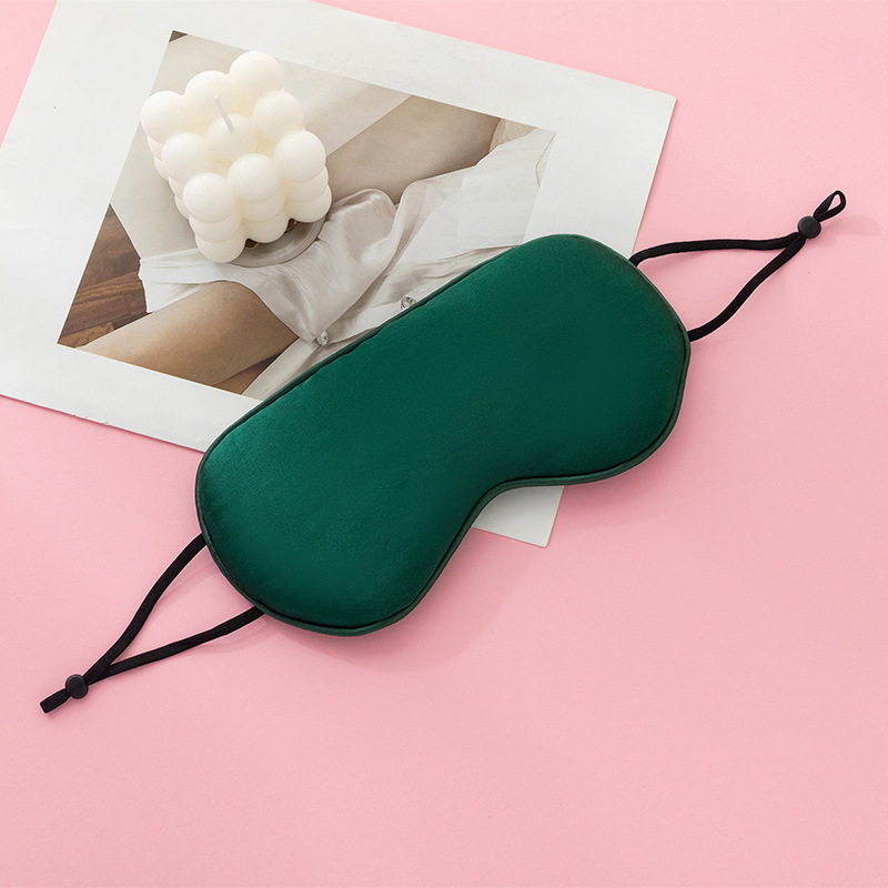 Transfronterizo 16mm orejas colgantes de seda doble cara dormir máscaras de ojos de seda viajar logotipo de impresión al por mayor