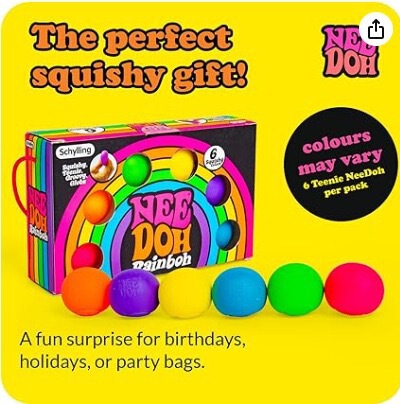 Cross-border stress-relief toy Needoh rainbow-colored stress-relief ball squeeze toy gift box mini sensory squeeze toy set Cross-border stress-relief toy Needoh rainbow-colored stress-relief ball squeeze toy gift box mini sensory squeeze toy set