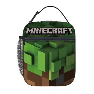 Minecraft Bolso de comida para estudiantes de primaria Minecraft Bolso de hombro portátil para niños Caja de aislamiento Bolsa de almuerzo portátil de campo