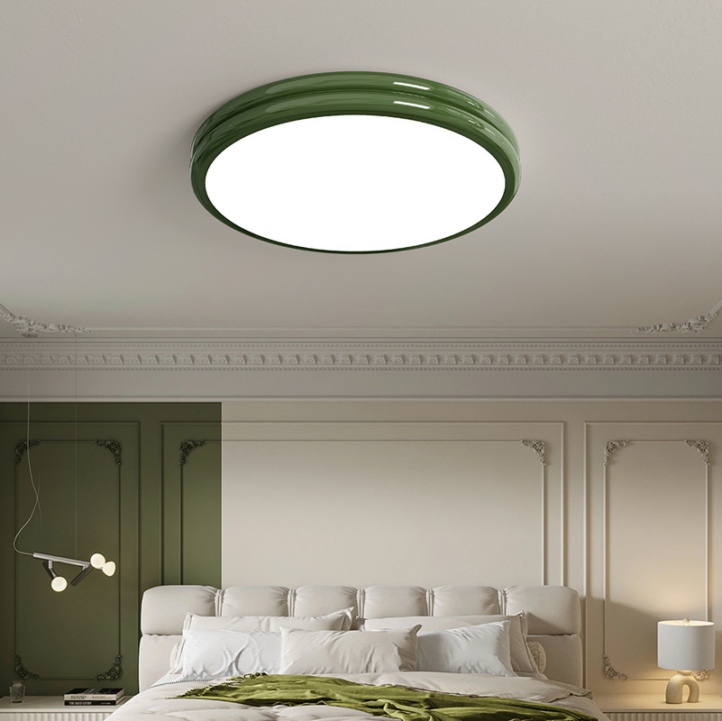 跨境双层现代简约卧室吸顶灯法式奶油风主卧书房护眼房间阳台灯饰