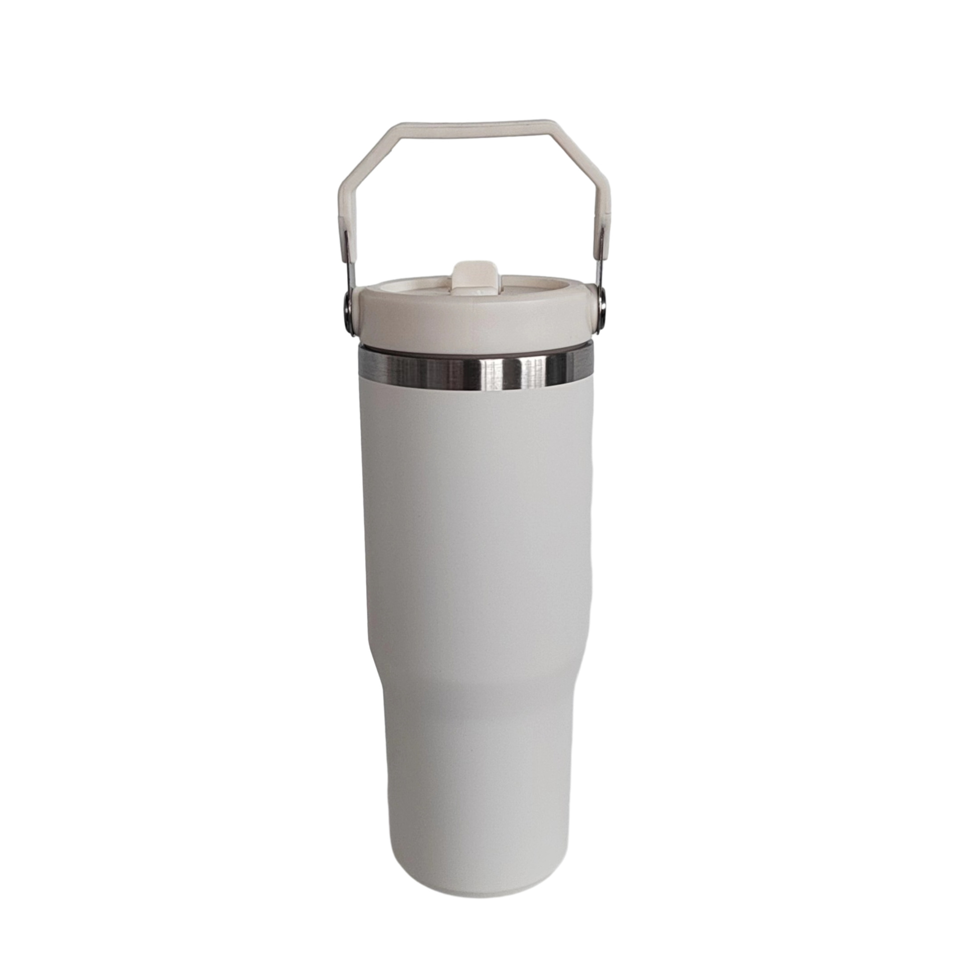 Nueva taza aislada de acero inoxidable 304, éxito de ventas transfronterizo, taza portátil con popote de 30 oz, taza de hielo para auto.