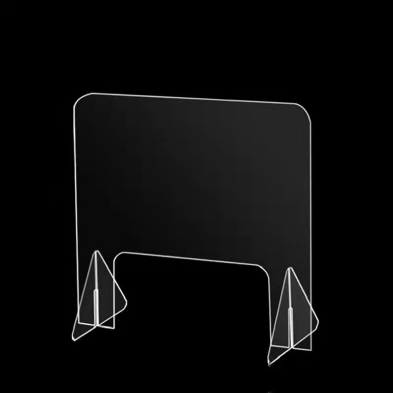 亚克力桌腿高透明亚克力5mm加厚有机玻璃防飞沫隔板食堂桌面挡板