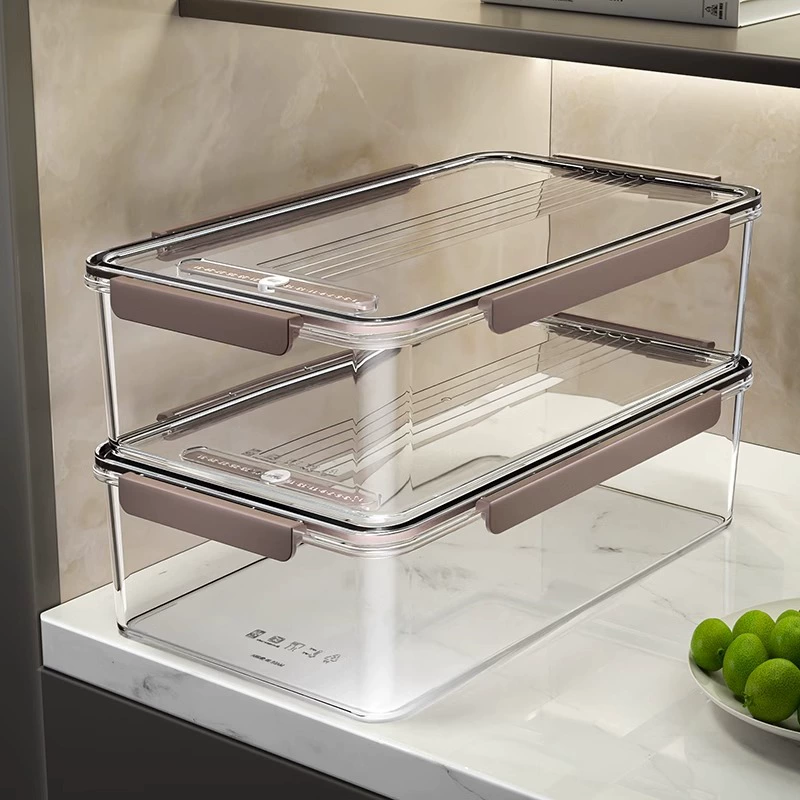 Ящик для хранения свежих продуктов, безопасный ящик для хранения в холодильнике, кухонный ланч-бокс для овощей и фруктов, специальный герметичный ящик для хранения продуктов для заморозки