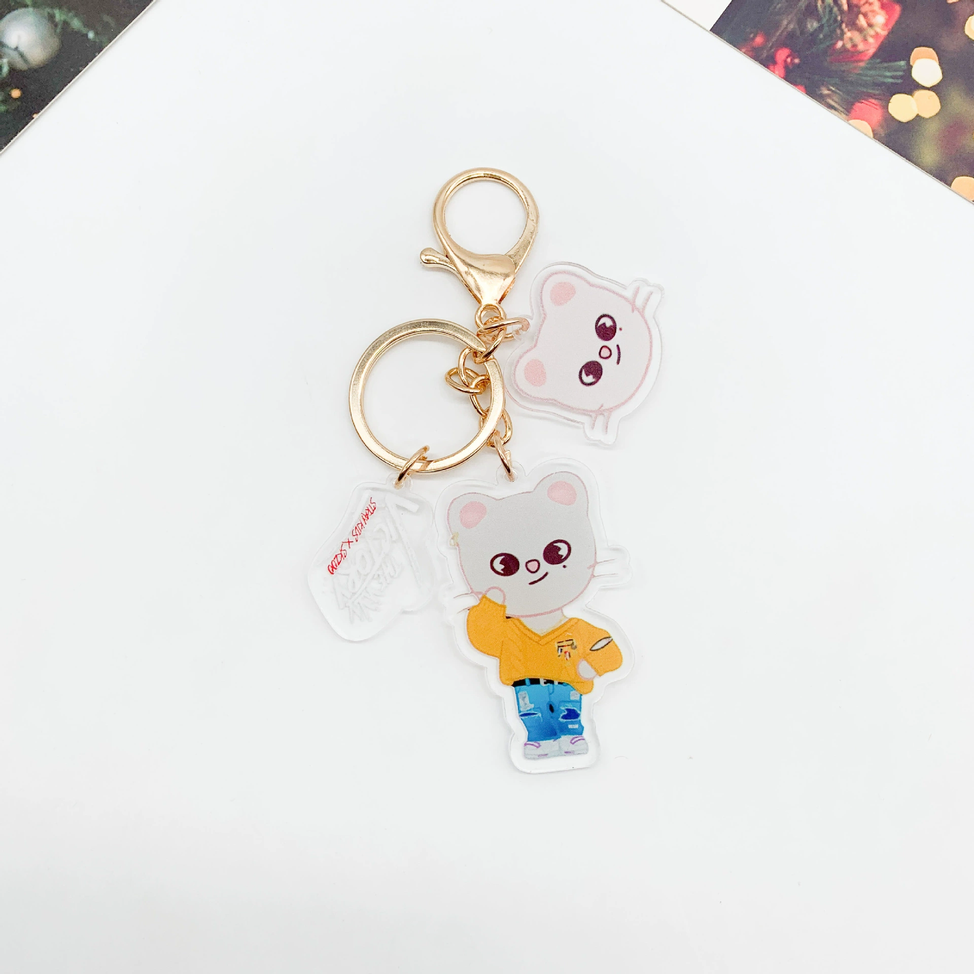 Cartoon keychain, acrylic double-sided accessory, pendant