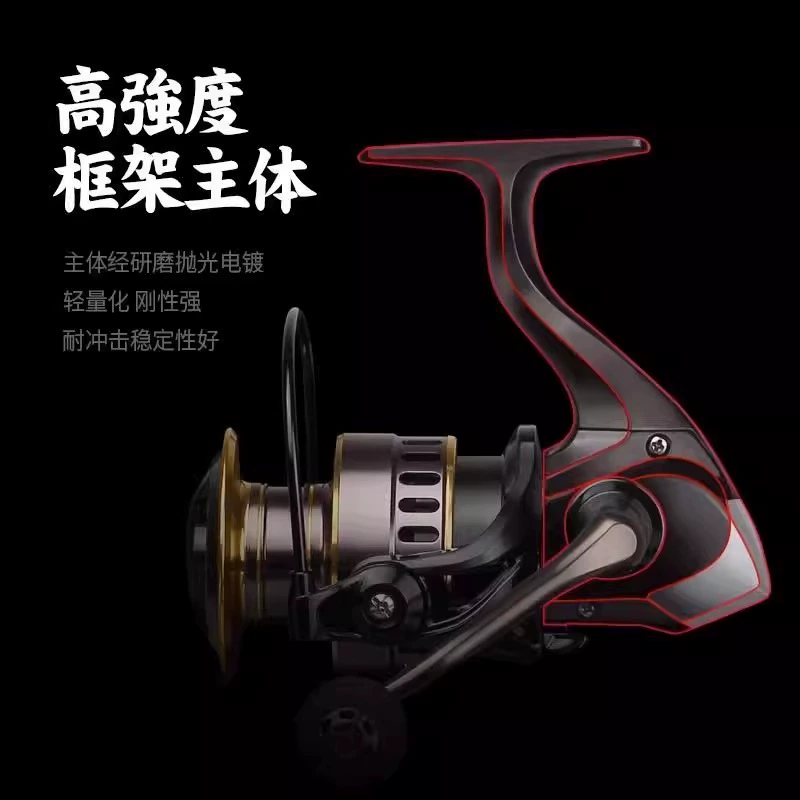 2024 Металлический fishing roller fishing roller spinning wheel Luya sea rod full rock fishing new far pitching wheel stainless steel sea rod wheel