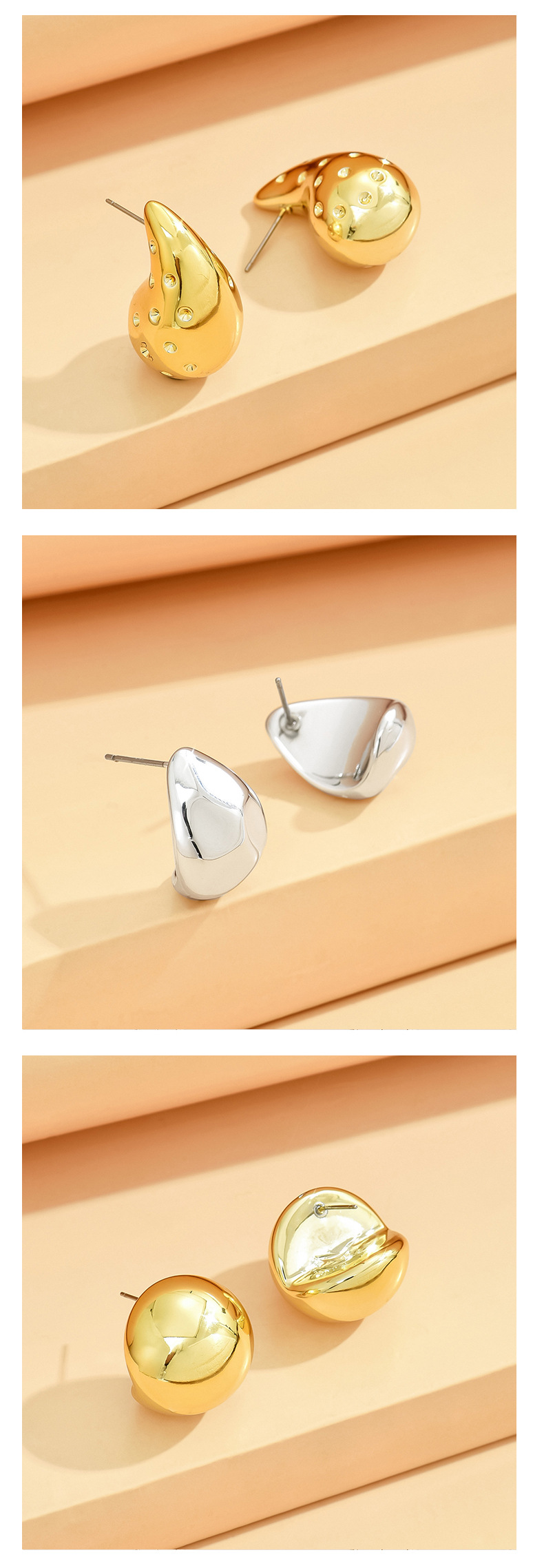 5g Weight Steel needle Ear Needle Material Ear Studs Classification 1 Pair Casual Simple Style Water Droplets Spray Paint Arylic Ear Studs