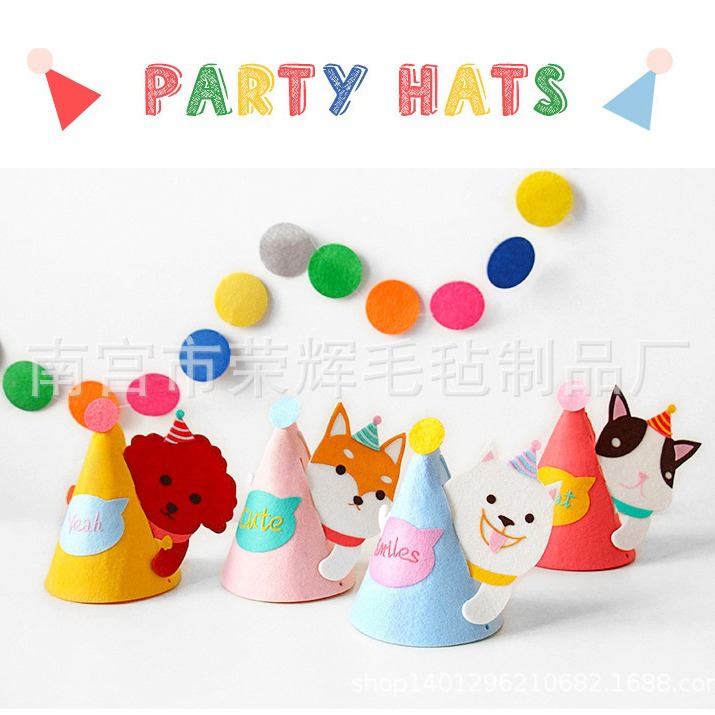 厂家现货圣诞时尚派对魔法羊毛毡帽子儿童成人节日庆祝教堂帽子
