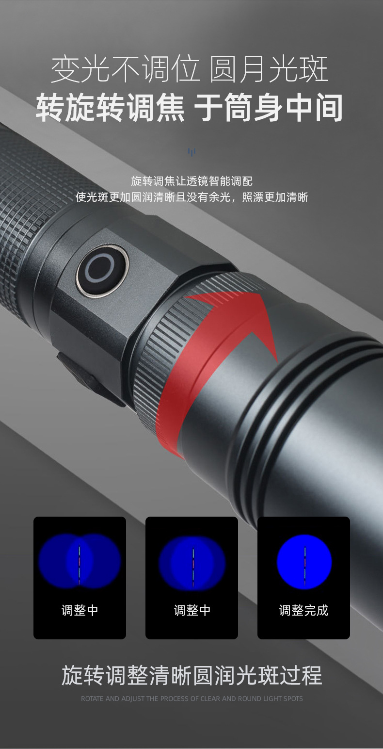 Cross-Border Fishing Tool Magnetic Laser Cannon Long-Lasting Four-Light Source Outdoor Fishing Light Blue Light Outdoor Wild Fishing Led Light