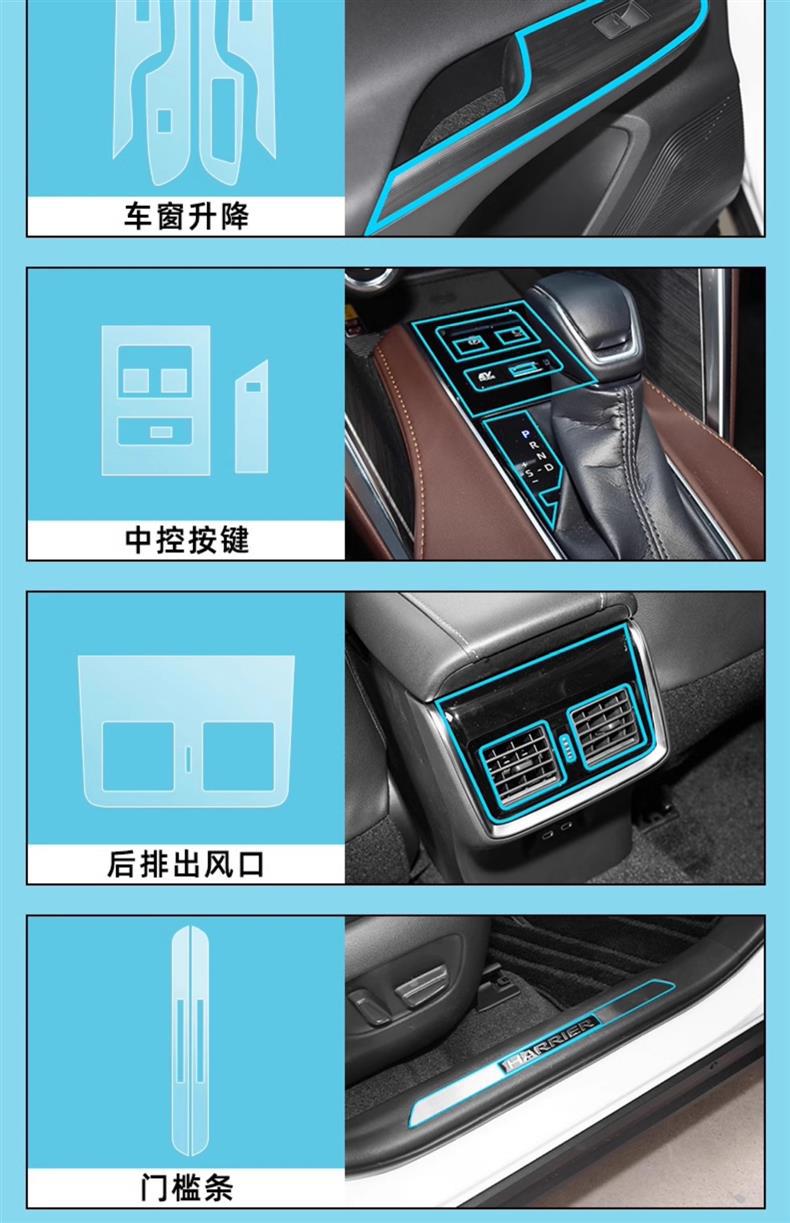 Suitable for 22-24 Toyota Lingfang/Weisha Interior Protective Film Central Control Film Navigation Screen Tempered Film Modification