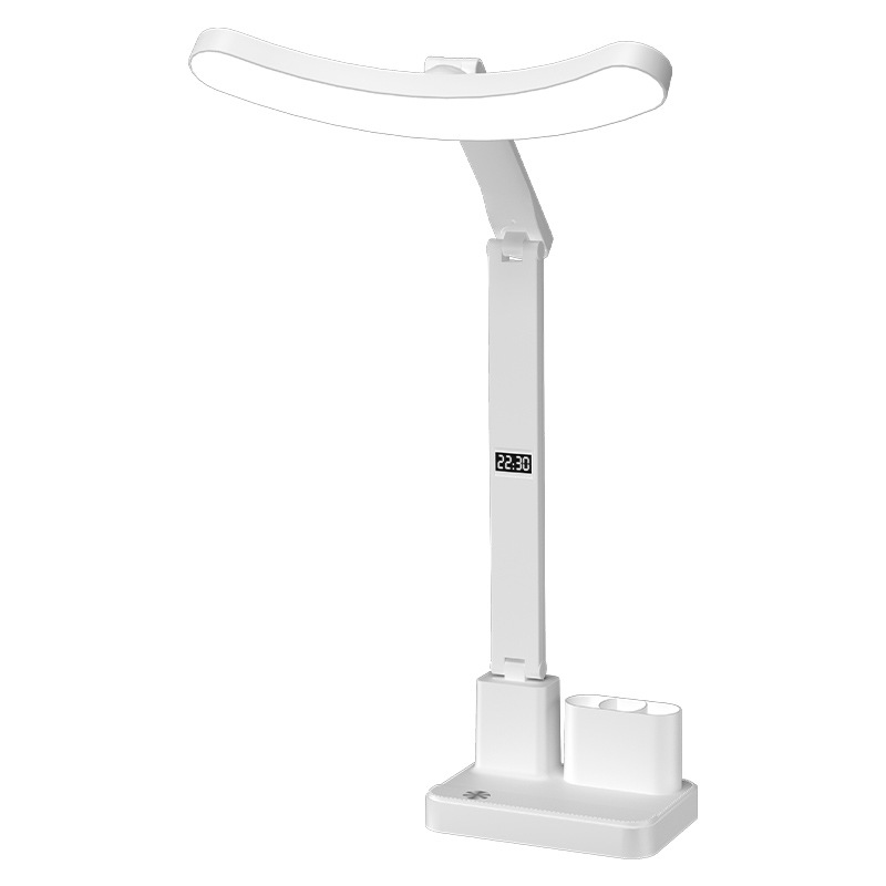 Lámpara de escritorio de arco de espectro completo para estudiantes aprendiendo dormitorio especial cabezal de cama plegable para leer reloj recargable lámpara dormitorio