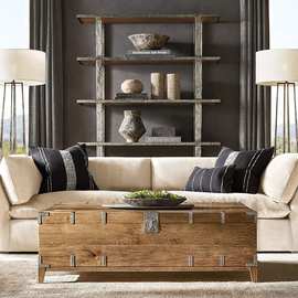 美式乡村现代简约轻奢经典储物收纳客厅会客酒店前台别墅样板房