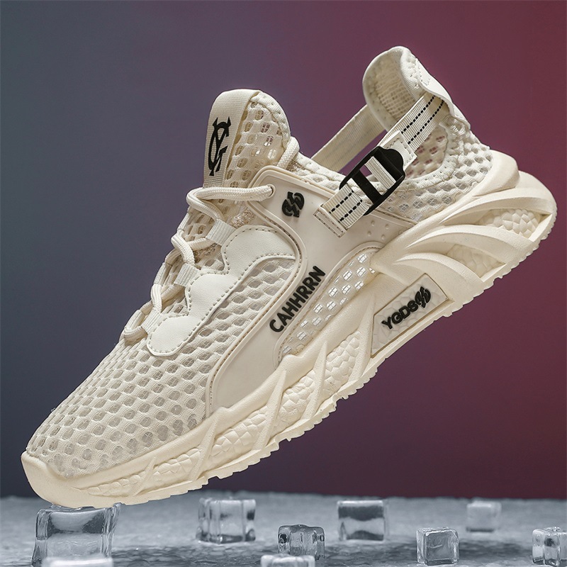 Zapatos de hombre verano 2025 nuevos zapatos huecos de malla grande zapatos deportivos transpirables para hombre zapatos de malla baja para hombre estudiantes