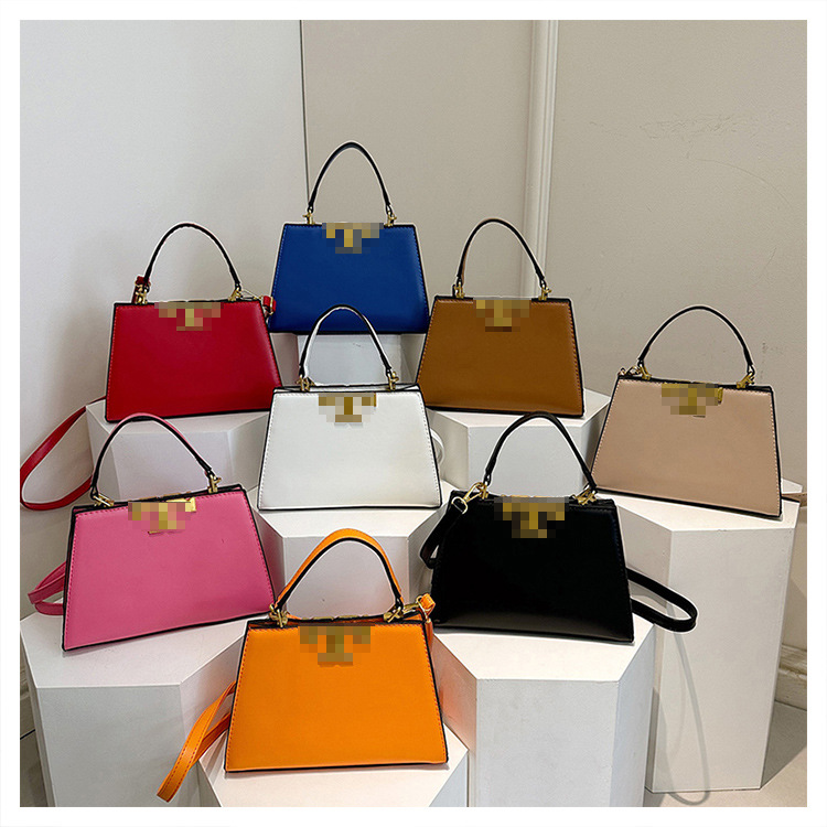 Bolso de mujer de moda de color de contraste transfronterizo nuevo bolso de mensajero portátil de pu de tendencia europea y americana