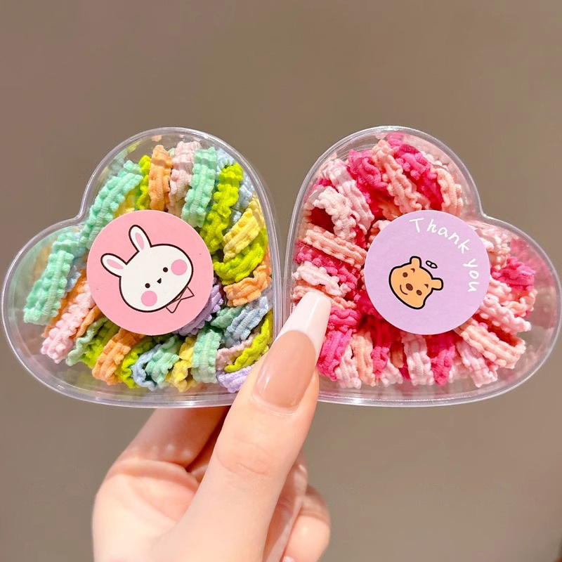 Cintas de goma de encaje de color para niños no dañan cabello niñas de alta elasticidad anillo de cabello tocado de bebé