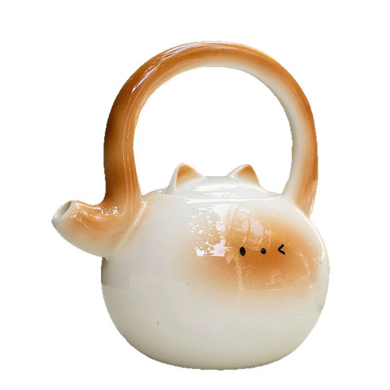Siamese cat with cute little tail, creative cat shape, high-looking ceramic cup, coffee cup, gift for couple