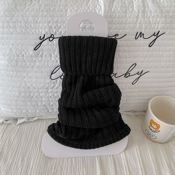 2025 Flip-Top Milk White Knitted Bell-Leg Covers Autumn and Winter Jk Socks Pile Socks Japanese Style Y2K Leg Modification