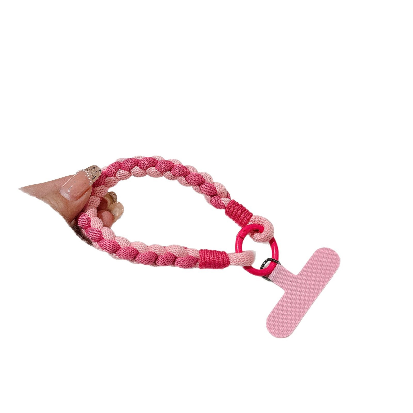Cuerda tejida de color hecha a mano japonesa y coreana para teléfono móvil cordón corto creativo muñeca accesorios de nailon adornos de giro portátiles