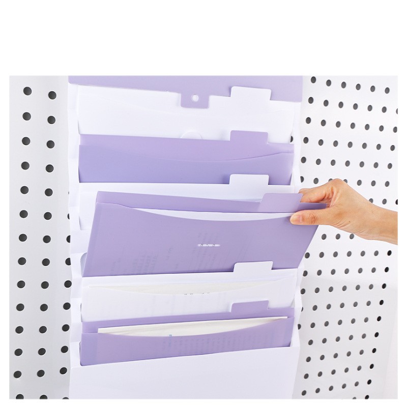 Bolsa de almacenamiento de papel de prueba de carpeta de suspensión tipo bolsa de órgano plegable multicapa de gran capacidad bolsa de archivo tipo inserción de clasificación image 6