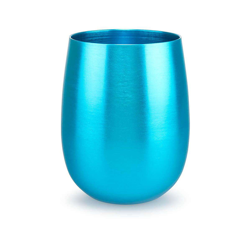 Metal de aluminio de una sola capa de vidrio de cerveza tipo de huevo tipo de tambor taza de agua copa de cóctel taza de La Boca copa de bebida fría copa de vino taza de aluminio