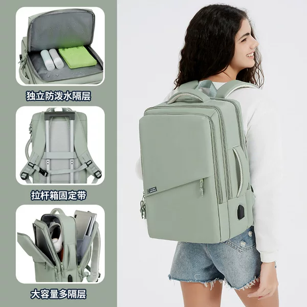 Multifunctional Computer Bag, Business Commuting, Simple and Versatile Boarding Backpack, Large Capacity Short-Distance Travel Backpack