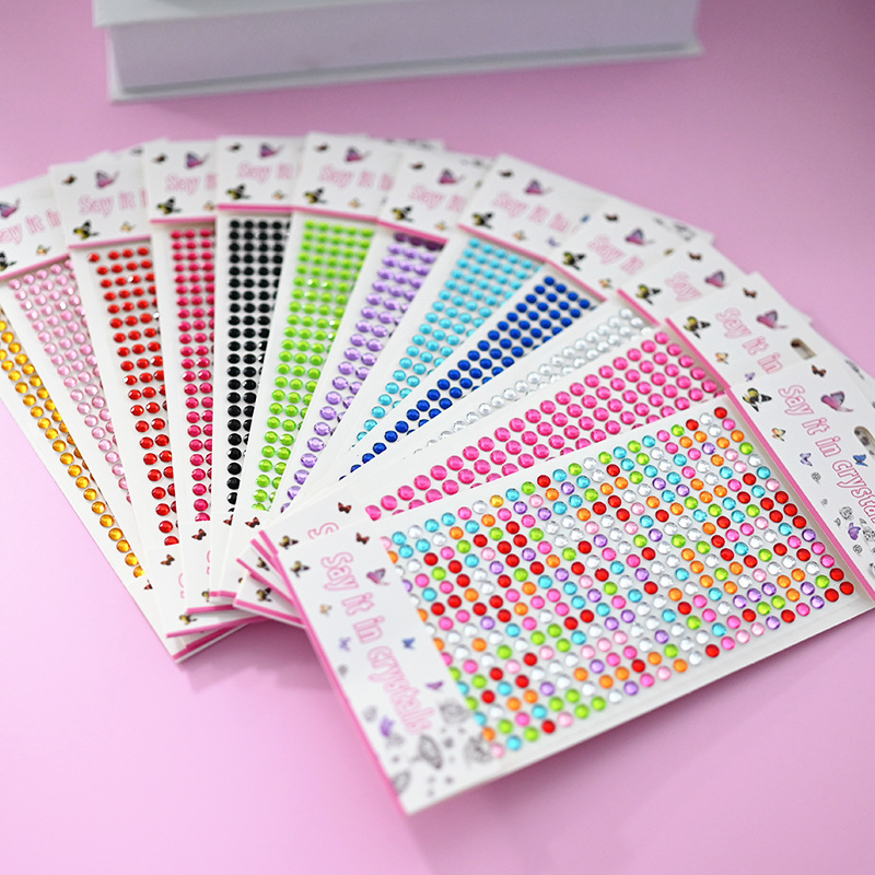 亚克力钻石贴纸儿童钻石水晶钻贴DIY手工相册装饰贴纸手机贴批发