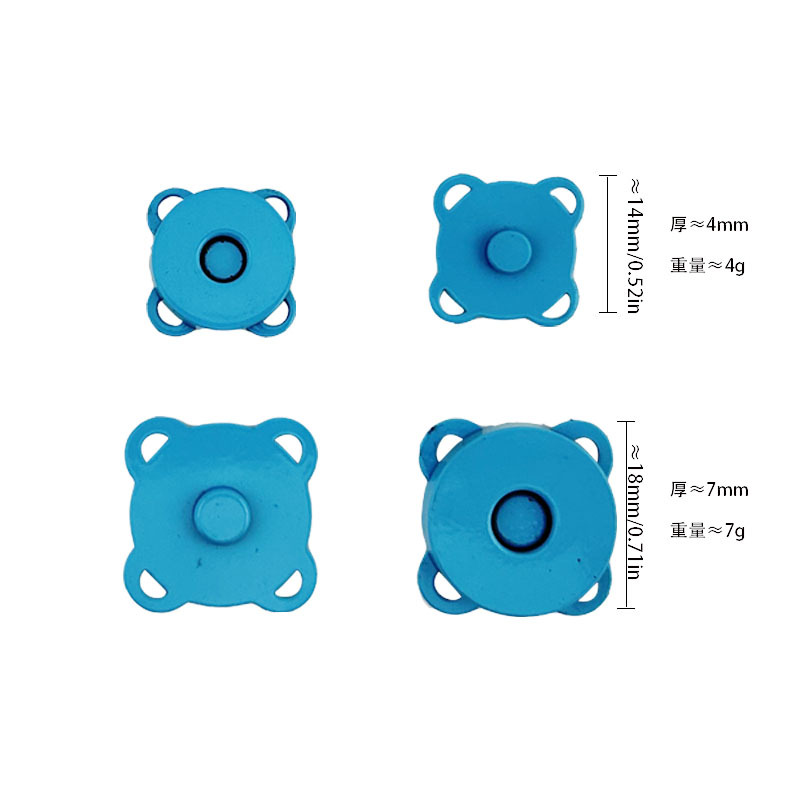 Hebilla magnética de hierro, diseño cosido invisible, tipo madre-hijo, 100 unidades, venta directa de fábrica