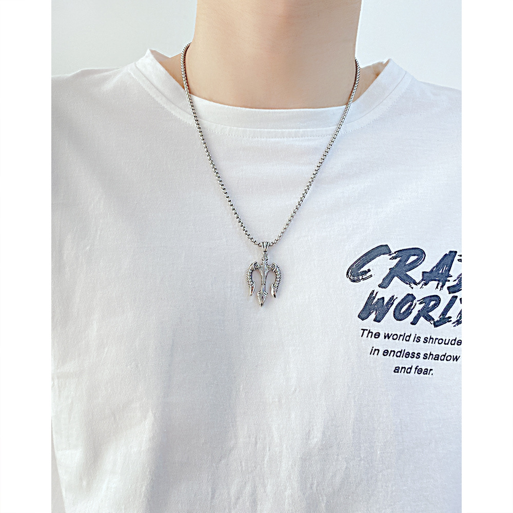 Fashion Trident Stainless Steel Necklace Plating Stainless Steel Necklaces_colorza_5