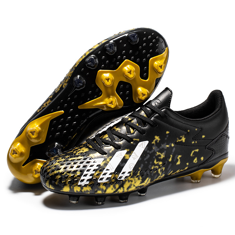 716 long nails black gold