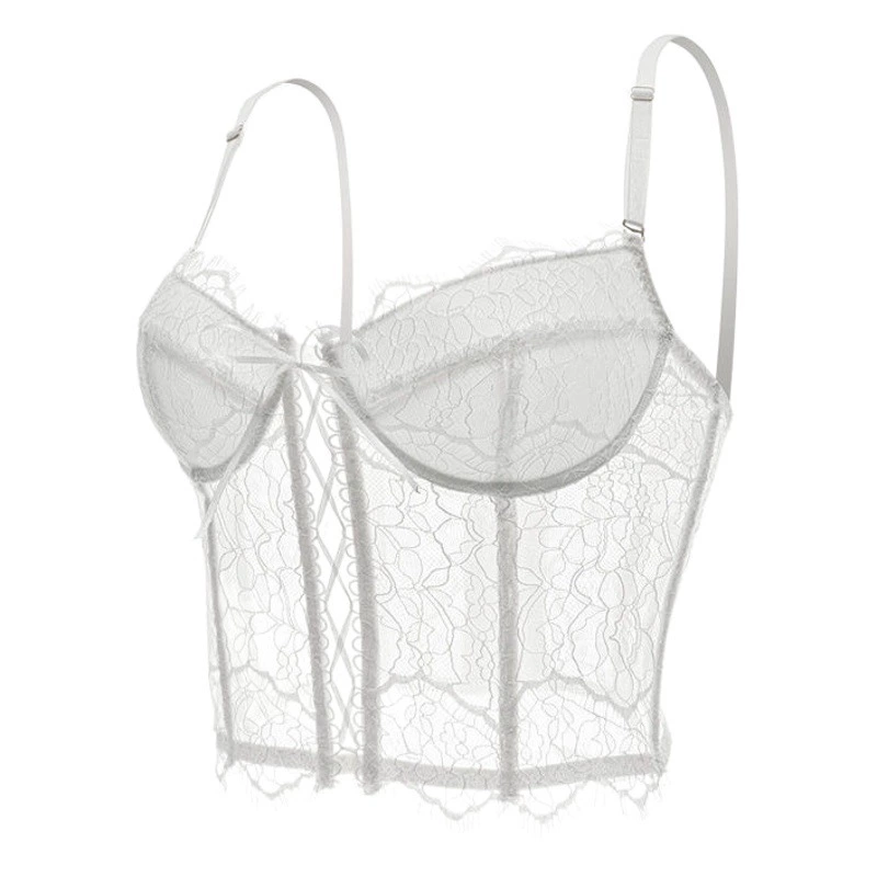 Чистая перспектива кружевной ремешок нижнее белье большая грудь маленький слинг верхняя одежда дизайн чувство французская рыбья кость сексуальный бюстгальтер