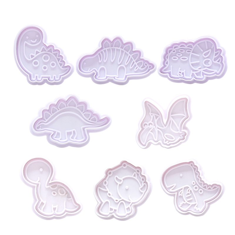 Nueva oferta de comercio exterior creativo plástico decorativo molde de galletas comida complementaria DIY dinosaurio serie biscuit molde de primavera image 6