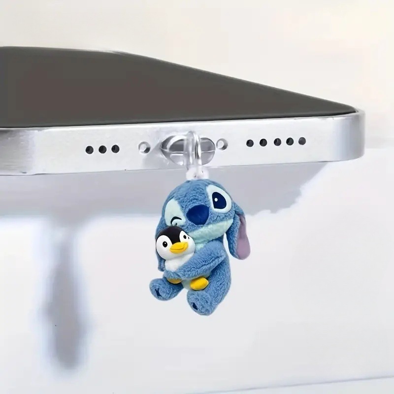 Cute Stitch Acrylic Dust Plug Suitable for Apple Mobile Phone Charging Interface and Type-C Interface