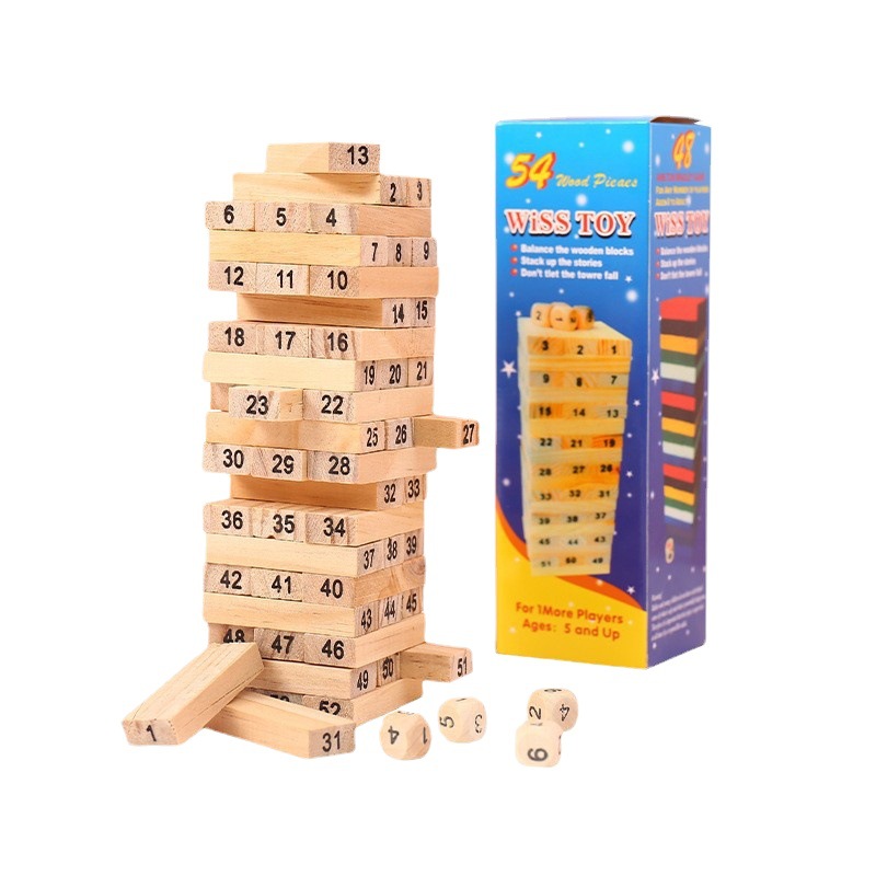 Rompecabezas jengle dibujo inferior salario apilamiento Alto juego de mesa interactivo entre padres e hijos equilibrio bloque de construcción torre juguete al por mayor