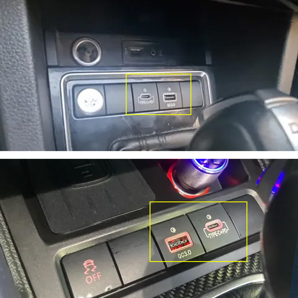 Suitable for Volkswagen 06-12 golf mobile phone charger modified car charger USB QC3.0 fast charge USB