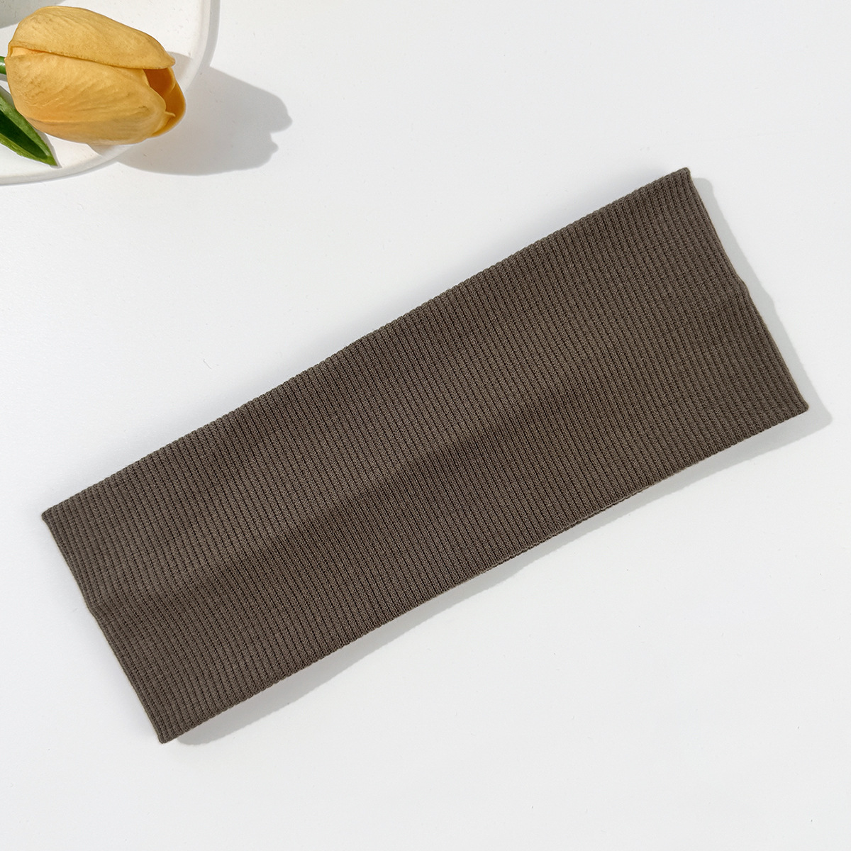 Nueva banda de pelo de punto de color sólido para hombres y mujeres yoga deportes sudor absorbente diadema internet celebridad mismo estilo hilo de algodón lavado de cara banda de pelo