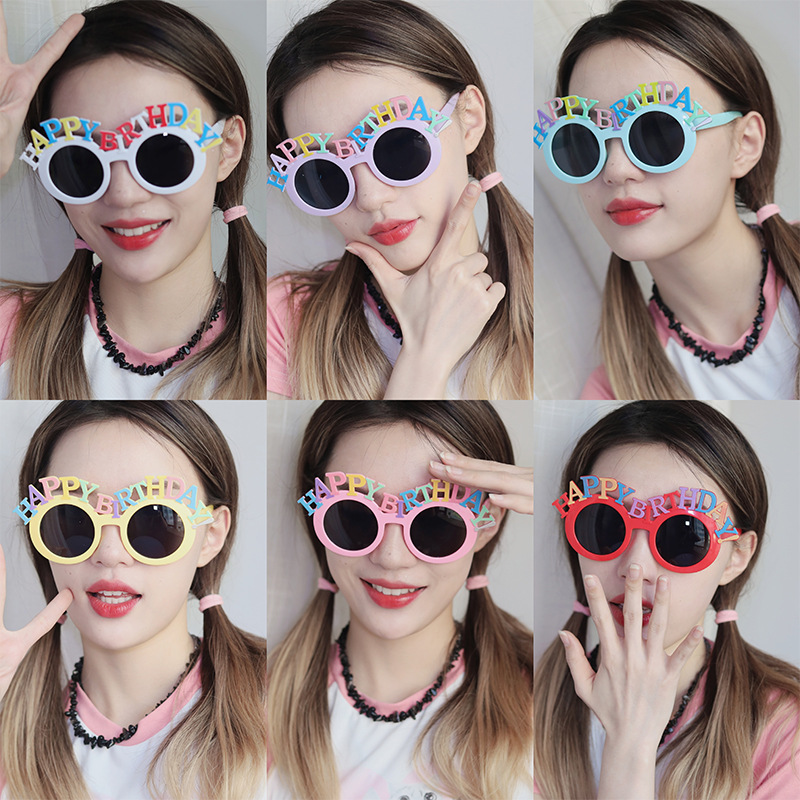 Lentes Divertidos de Cumpleaños de ABS Decorativos para Fiesta de Cumpleaños