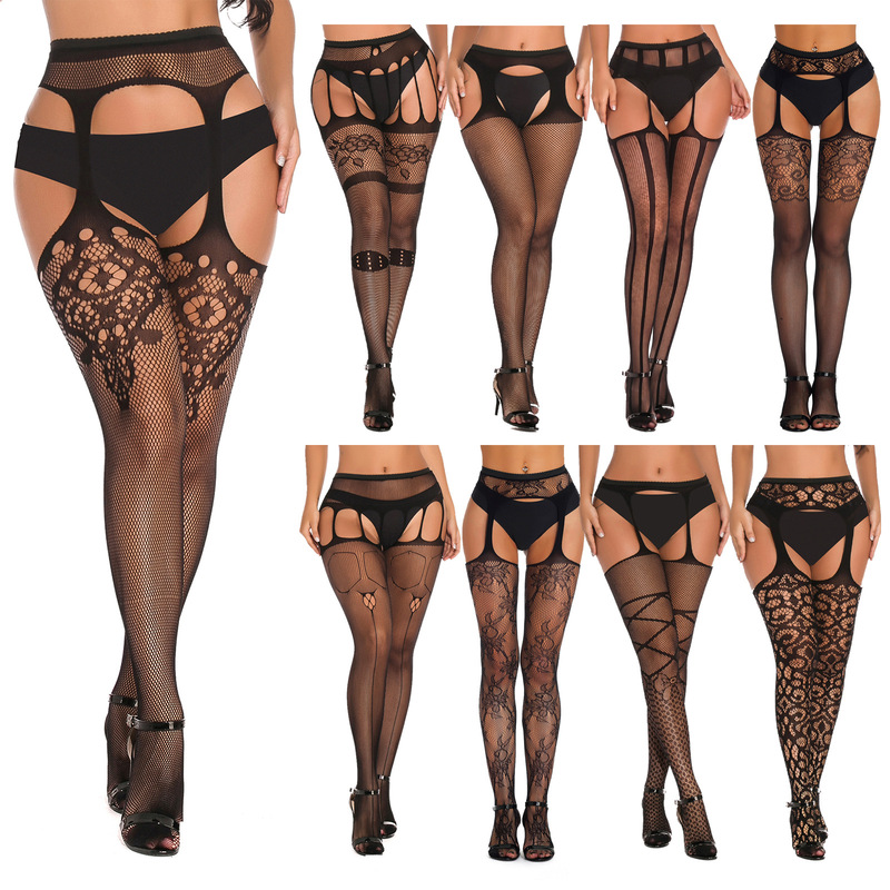 Amazon Erotic Stockings with Suspenders, Open-Crotch Design, Fine Mesh, Elastic Tight Fishnet Stockings, High-Waisted Suspender Pantyhose Amazon Erotic Stockings with Suspenders, Open-Crotch Design, Fine Mesh, Elastic Tight Fishnet Stockings, High-Waisted Suspender Pantyhose
